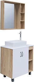 Grossman Мебель для ванной Флай 80 GR-3016 дуб сонома/белая – фотография-1